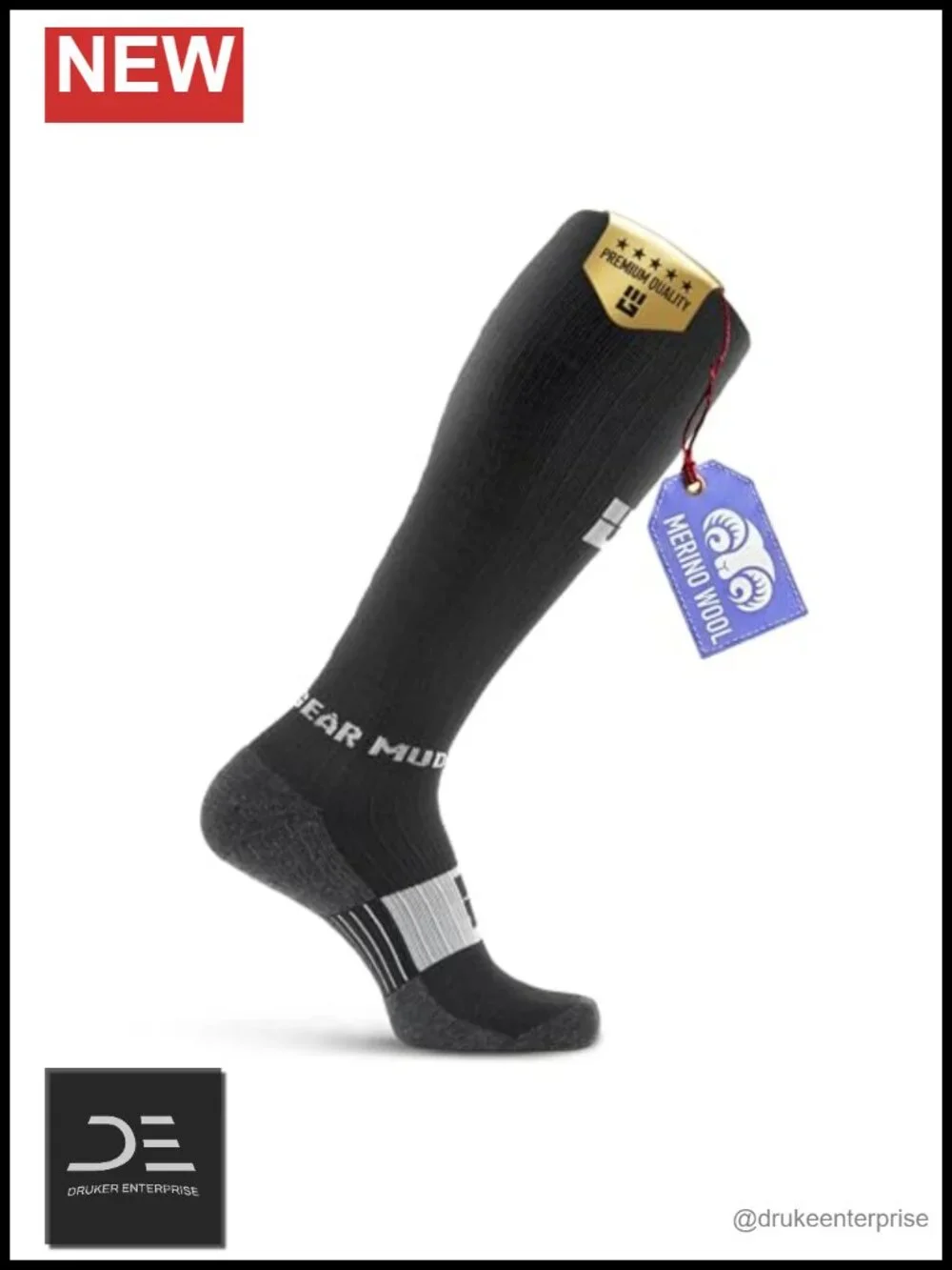 Knee High Merino Wool Compression Socks for Running & Hiking